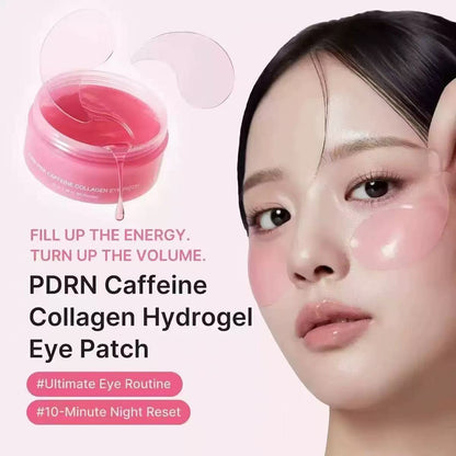 PDRN pink collagen eye patches for dark circle removal, hydration, and lifting