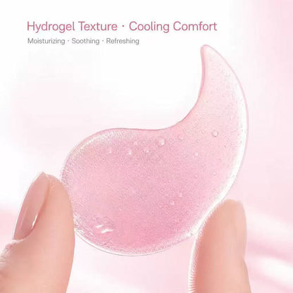 PDRN pink collagen eye patches for dark circle removal, hydration, and lifting